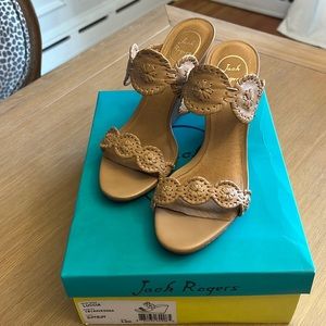 Jack Rogers Luccia wedge sandals size 9.5 worn once  (runs small)